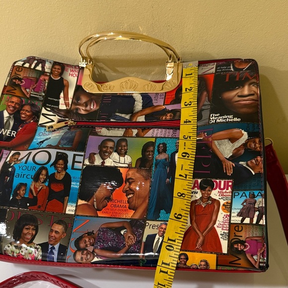 Michelle Obama Vinyl Tote Magazine covers Obama Handbag women’s Crossbody - Picture 11 of 16